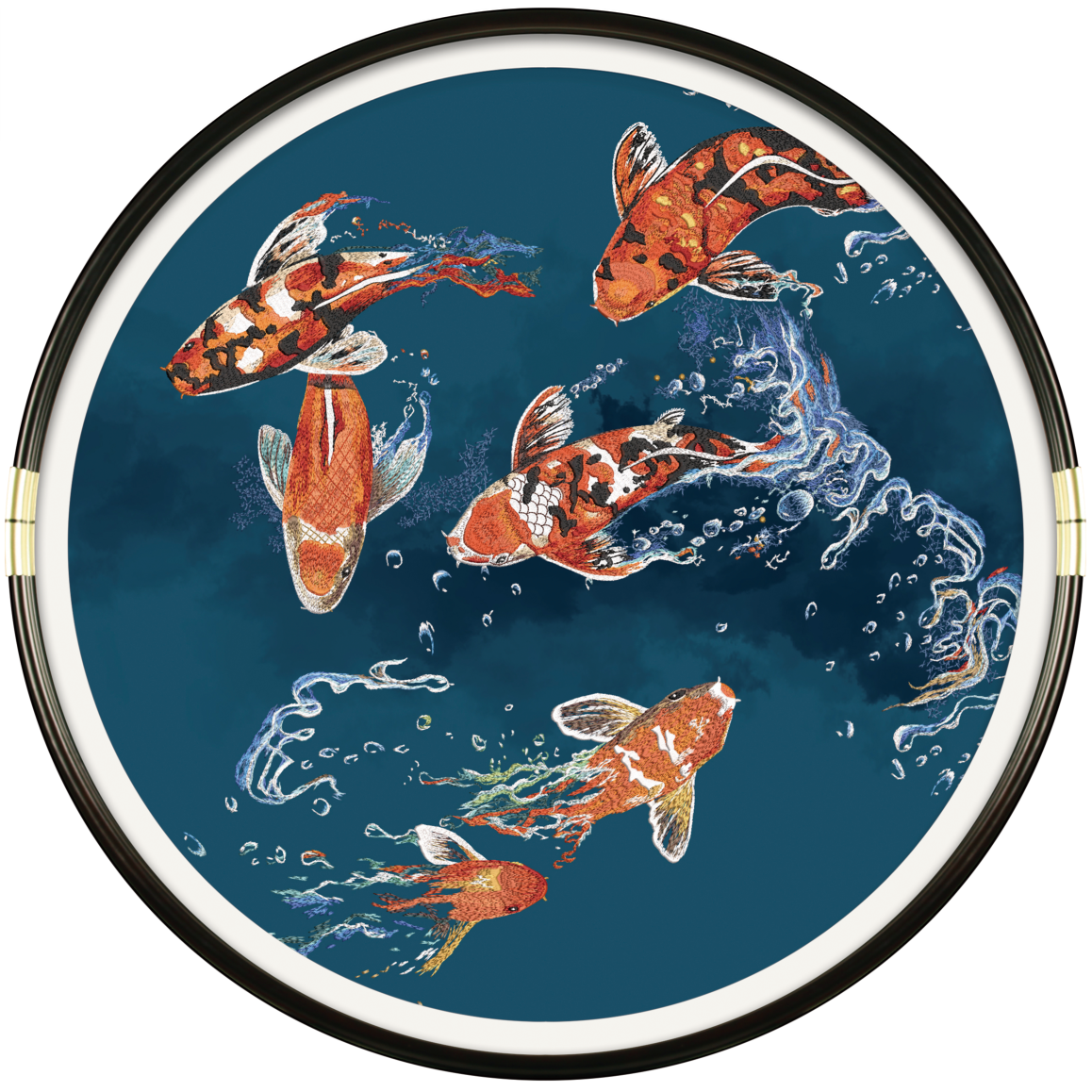 Serene Fish Pond Art