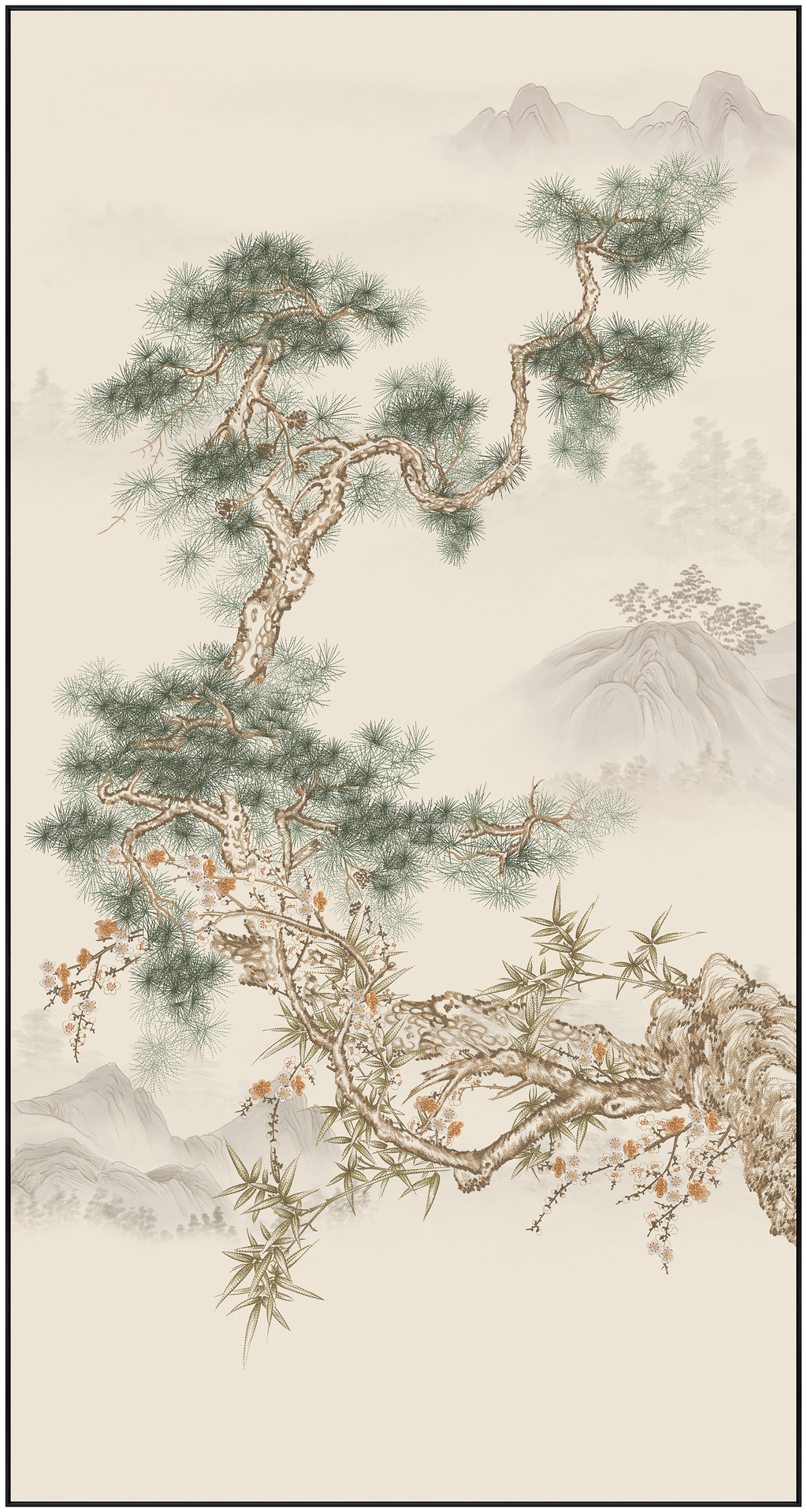 Chinese Ink Embroidery Wall Art Collection