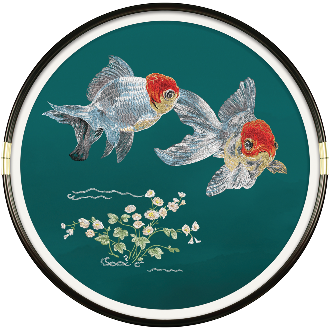 Serene Fish Pond Art